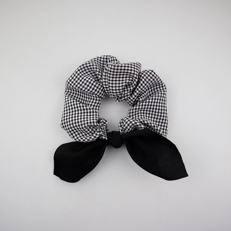 black bow hair tie