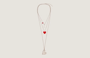 3104222 Layered Heart Pendant Necklace