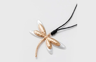 3104206 Vintage Two Tone Dragonfly Pendant