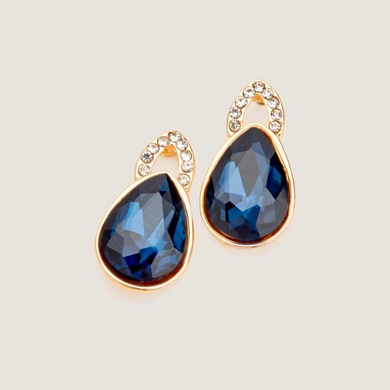 teardrop crystal earrings