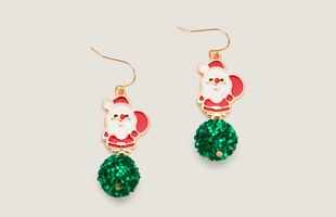 3104201 Christmas Santa Drop Earrings
