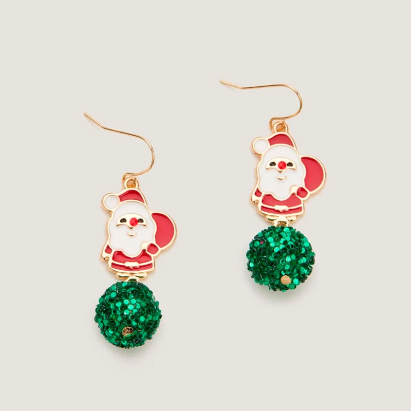 santa drop earrings
