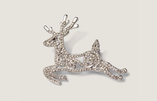 3104174 Reindeer Christmas Brooch