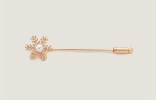 3104173 Pearl Snowflake Brooch Pin