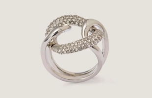 3104246 Pave Twist Link Ring