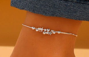 3104138 Star and Ball Charm Anklet