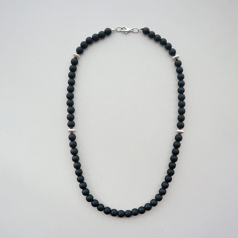 men's lave beaded necklace