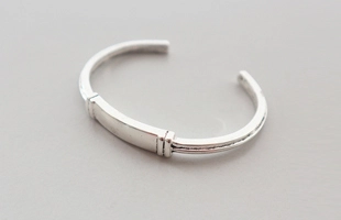 3104307 Men's Antique Silver Cuff Bracelet
