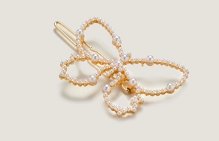 3104275 Kid's Pearl Butterfly Hairpin