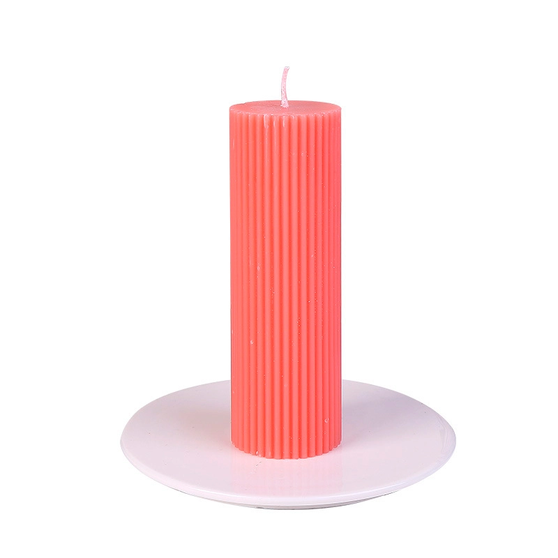 textured pillar candle