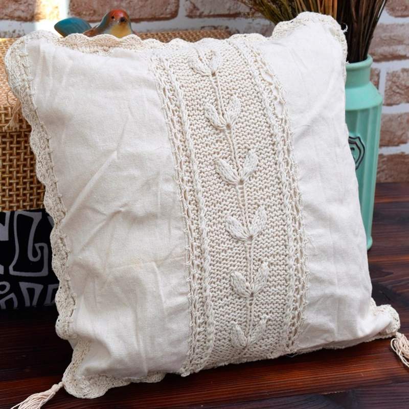 cotton knitting cushion case