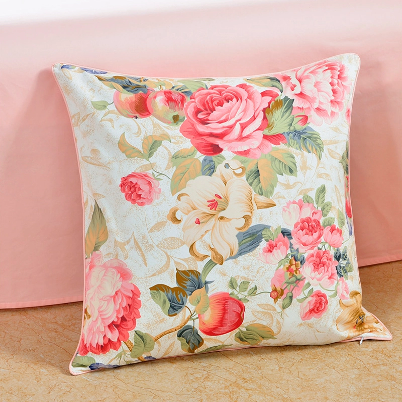 spring garden flower pillow case