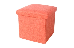 3504244 Linum Orange Foldable Storage Box Stool
