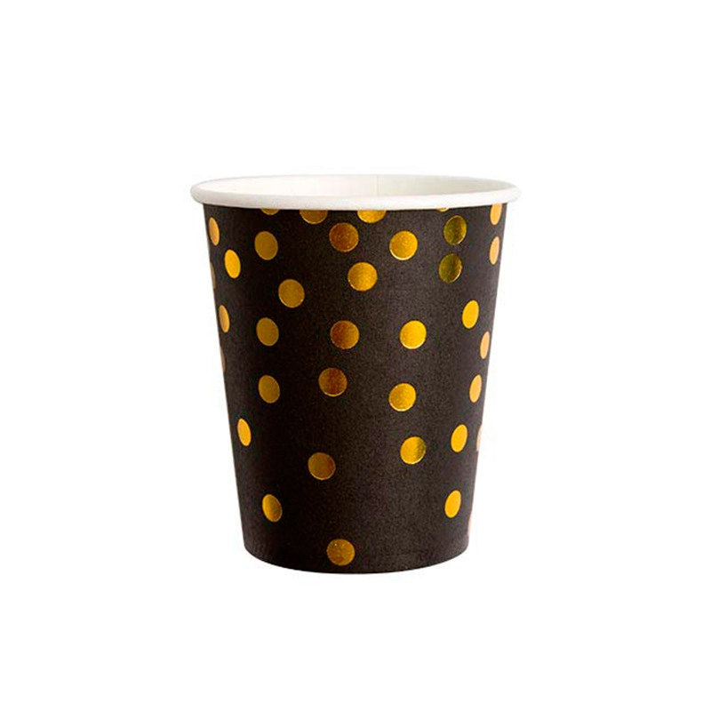 goden foil dots paper cup