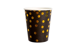 3304516 Goden Foil Dots Paper Cup