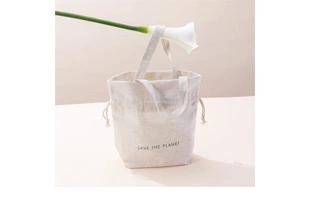 3210605 Waterproof Beauty Drawstring Bag Linen Cotton