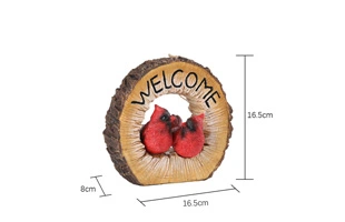 3210288 Christmas Red bird Welcome sign
