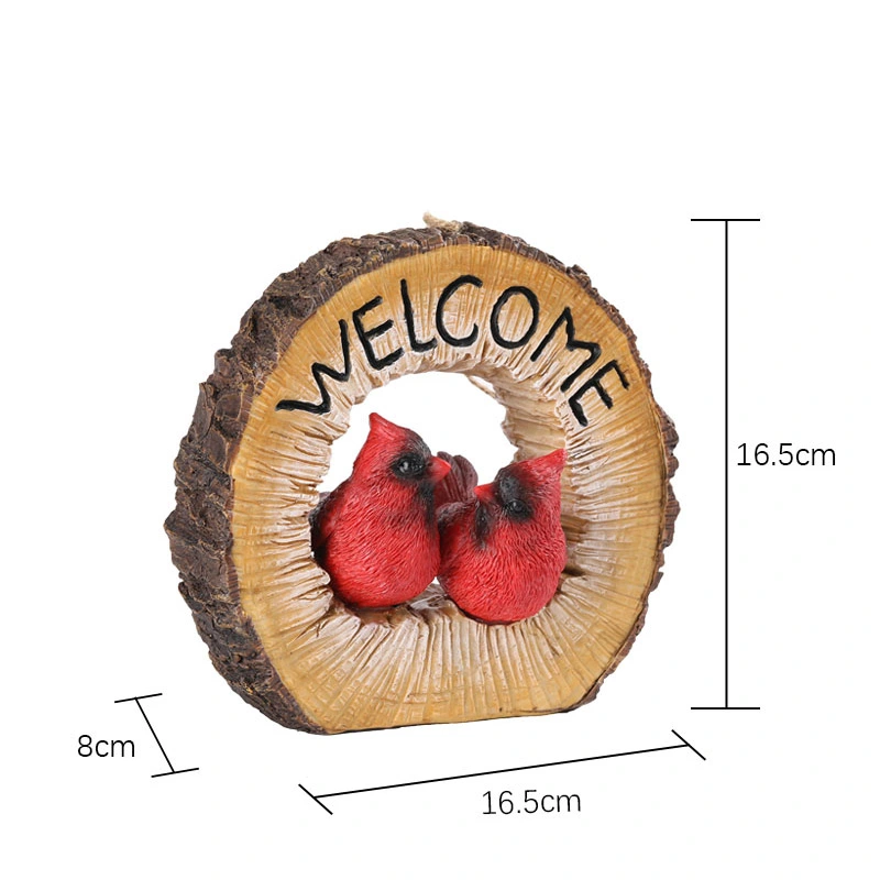 Christmas Red bird Welcome sign