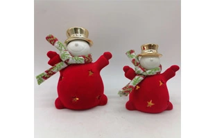 3210306 Deer Gold painted Snowman Head for Xmas