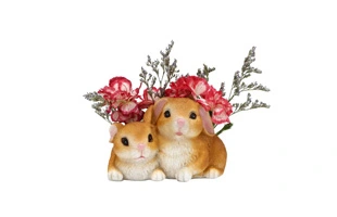 3210398 resin rabbits succulent flower pots