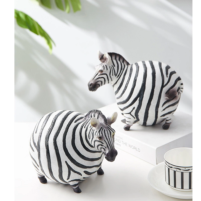 3210180 Couple Cute chubby Zebra Statue