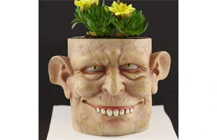 3210193 Halloween ghost head resin flower pot