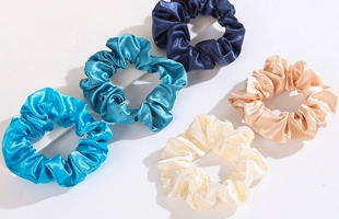 3204137 Blue Tone Silk Touch Scrunchies