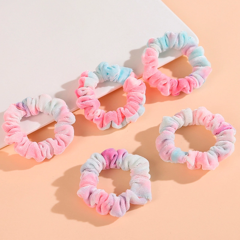 pink tonal velvet scrunchies set