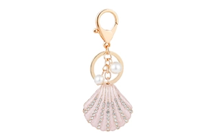 3204168 Pearl And Seashell Keychain