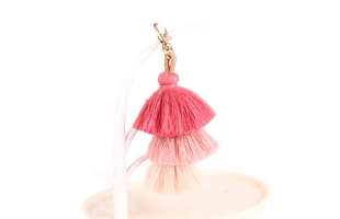 3204172 Total Pink Tassel Keychain