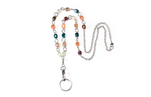 3204122 Colored Glass Bead Lanyard