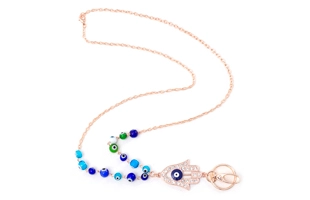 3204124 Evil Eye Beaded Lanyard