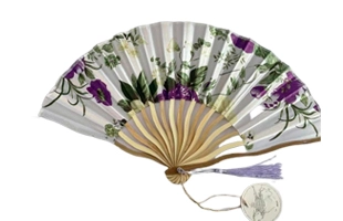 3204106 Floral Print Paper Fan