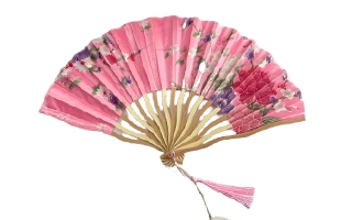 3204110 Floral Print Paper Fan