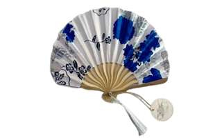 3204109 Floral Print Paper Fan