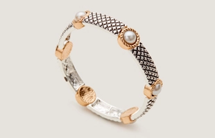 3104143 Two Tone Pearl Bracelet