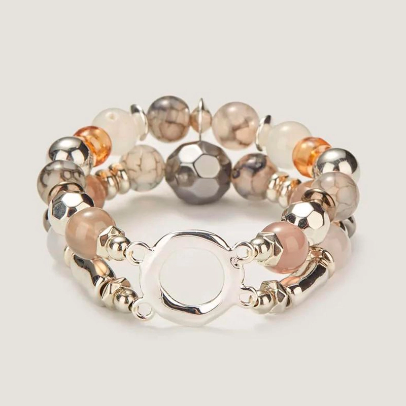 semi precious stone stretch bracelet