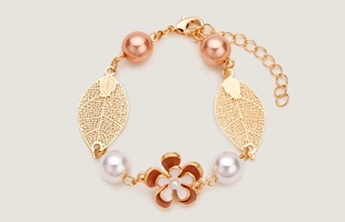 3104155 Leaf and Flower Bracelet