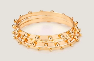 4 Studded Bangle Set