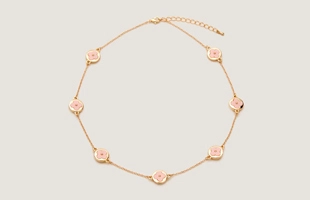 3104228 Gold Tone Floral Necklace