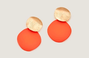 3104186 Suede Touch Disc Earrings