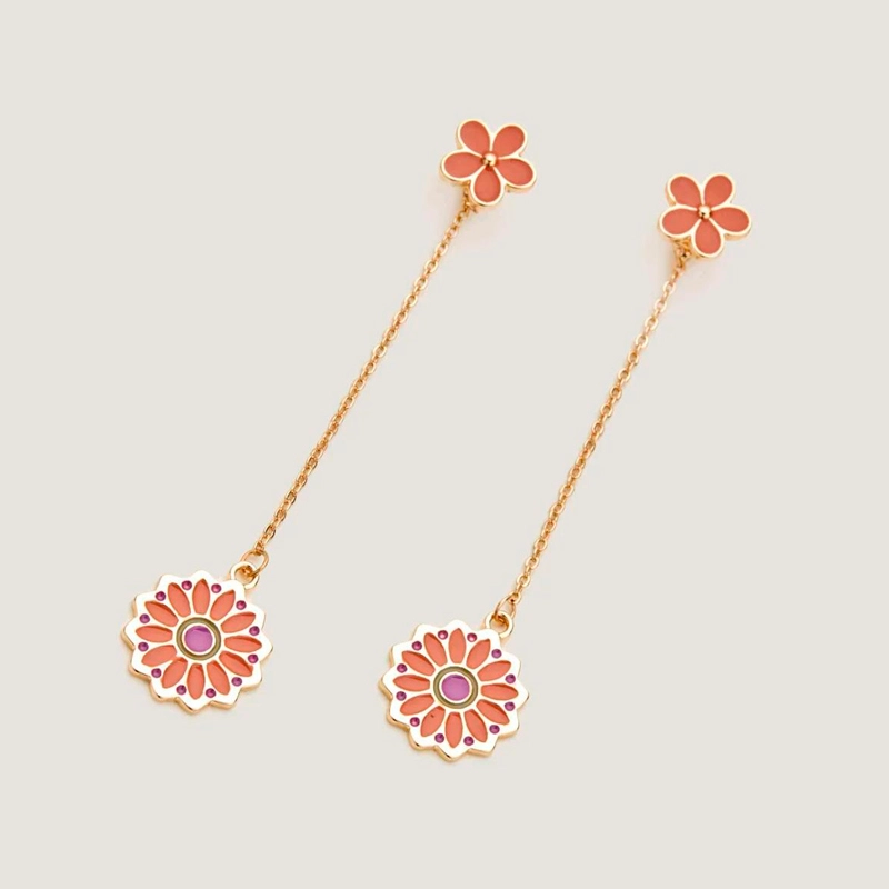 flower drop earrings