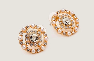 3104197 Crystal Stone Clip on Earrings