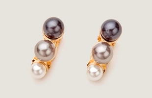 3104181 Triple Pearl Clip On Earrings