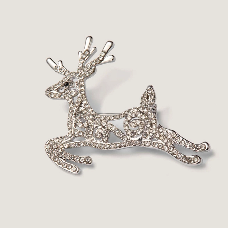 reindeer christmas brooch