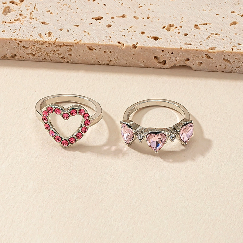 heart ring set