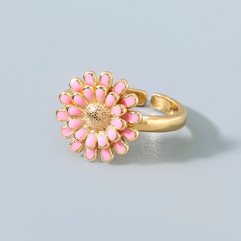 enamel flower ring