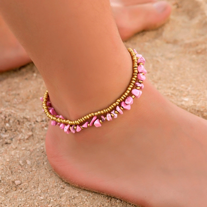 natural gravel anklet