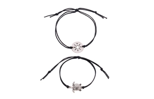 3104126 Compass And Tortoise Charm Anklet