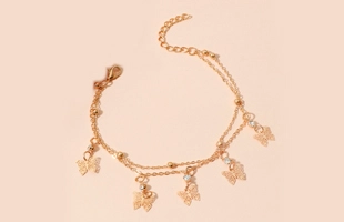3104125 Butterfly Charm Anklet